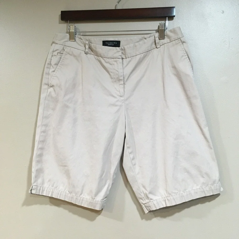 Talbots Chino Bermuda Shorts Womens 8 Khaki 11